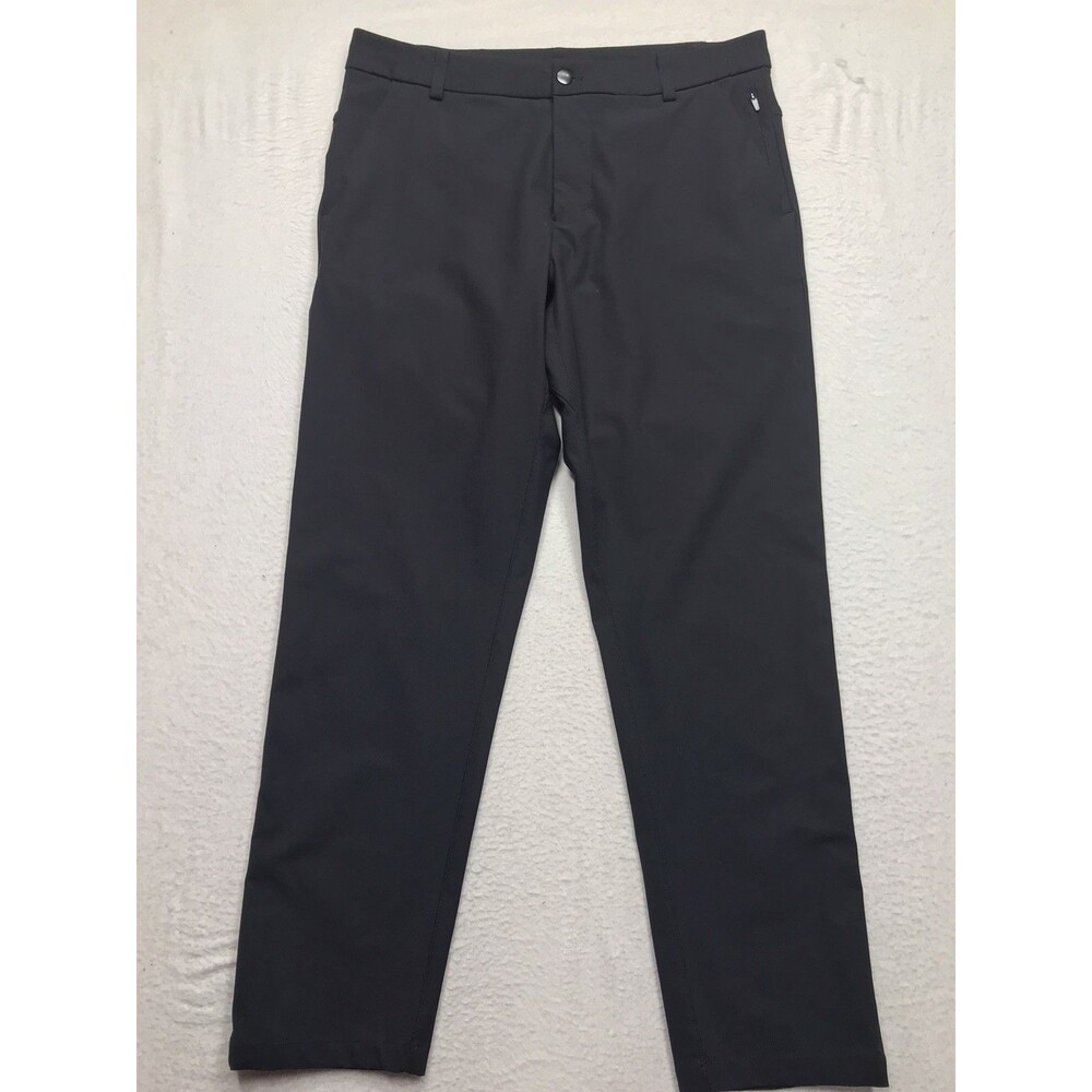 LULULEMON Commission Pant Men 33 (34x30) Black Classic Fit Stretch Chino All Day